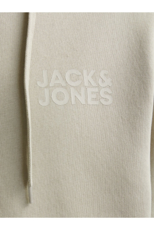 Hanorac JACK &JONES Corp Logo Small Print Zip Hood - 12265177-Moonbeam [3]