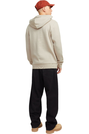 Hanorac JACK &JONES Corp Logo Small Print Zip Hood - 12265177-Moonbeam [1]