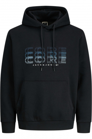 HANORACE - Hanorac JACK &JONES Fusion Branding Hood - 12284536-Black