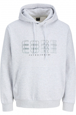 HANORACE - Hanorac JACK &JONES Fusion Branding Hood - 12284536-White Melange