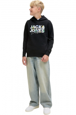 Hanorac JACK &JONES Geplas Sweat Hood JNR - 12279602-Black [4]