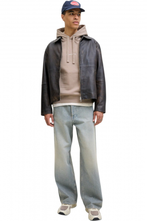 Hanorac JACK &JONES Norrebro EMB Hood - 12282861-Mocha Meringue [5]