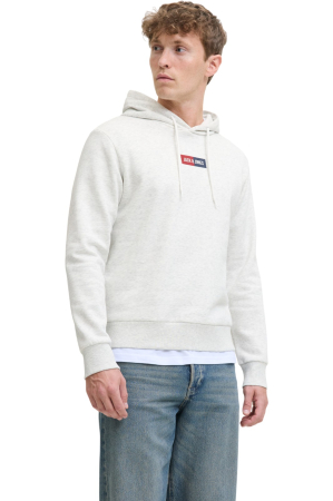 BĂRBAŢI - Hanorac JACK &JONES Pan Sweat Hood - 12278618-White Melange