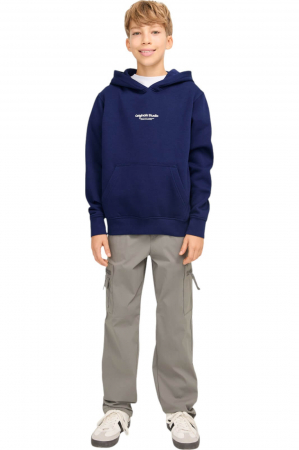 Hanorac JACK &JONES Vesterbro PO Hood JNR - 12242469-Ocean Cavern [4]