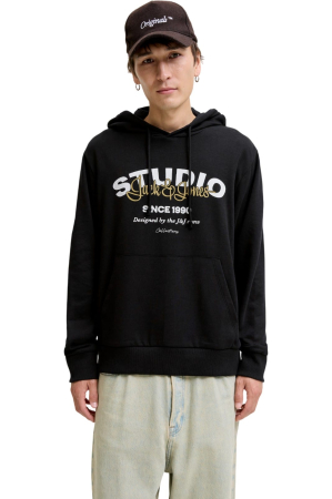 BĂRBAŢI - Hanorac JACK &JONES Yuki Sweat Hood BF - 12278611-Black