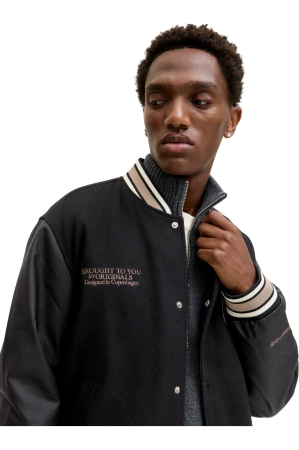 Jacheta JACK &JONES Meadows College Bomber - 12282958-Black [4]