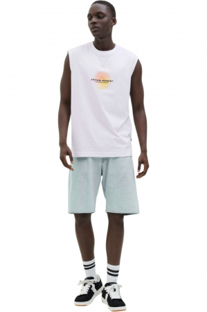 Maiou JACK &JONES Alma Sleeveless Crew - 12276950-Bright White [4]