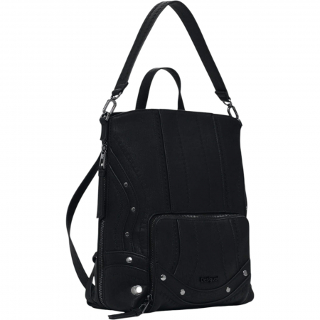 RUCSACURI DAMA FASHION - Rucsac Desigual Embro Patch Pretoria Mini Black 7L - 25WAKP24-2000