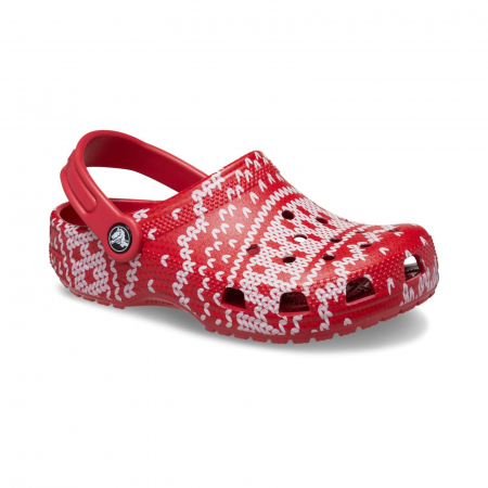 ȘLAPI ȘI PAPUCI SPORT - Saboti Crocs Classic Kids Holiday Sweater T - 209224-90H