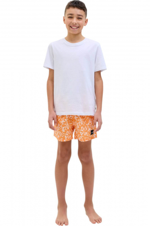 Short JACK &JONES Maui Swim Novelty AOP JNR - 12273843-Iceland Poppy [4]