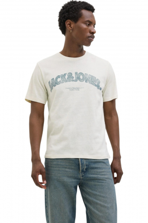 ÎMBRĂCĂMINTE - Tricou JACK &JONES Almeria Bold Branding - 12276962-Antique White
