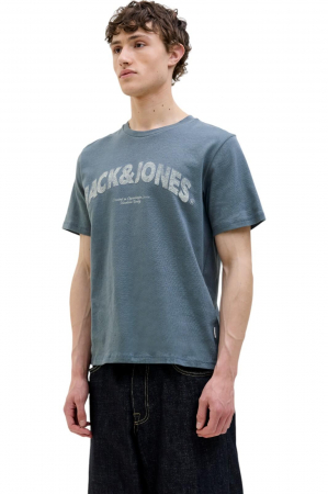 ÎMBRĂCĂMINTE - Tricou JACK &JONES Almeria Bold Branding - 12276962-Stormy Weather