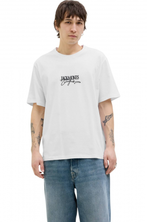 TRICOURI - Tricou JACK &JONES Almeria Branding - 12276784-Bright White