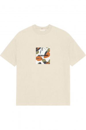 ÎMBRĂCĂMINTE - Tricou JACK &JONES Avira AOP Crew - 12281811-Antique White