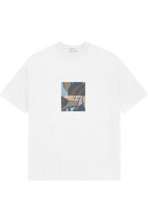 BĂRBAŢI - Tricou JACK &JONES Avira AOP Crew - 12281811-Bright White