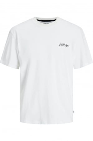 BĂRBAŢI - Tricou JACK &JONES Beau Frontprint - 12275012-White