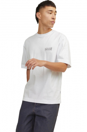 BĂRBAŢI - Tricou JACK &JONES Brooklyn Graphic Back - 12262503-Bright White