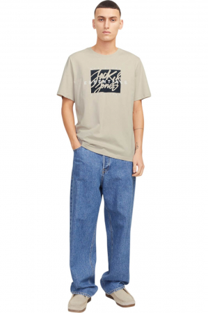 Tricou JACK &JONES Colton - 12268439-Moonbeam [3]