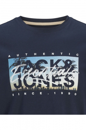 Tricou JACK &JONES Colton Photoprint - 12268438-Sky Captain [2]