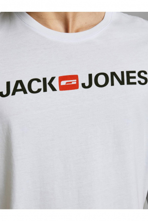 Tricou JACK &JONES Corp Logo - 12137126-White SLIM FIT [3]