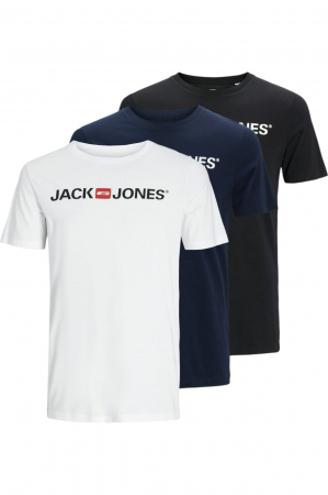 BĂRBAŢI - Tricou JACK &JONES Corp Logo Multipack - 3 tricouri - 12191330-White