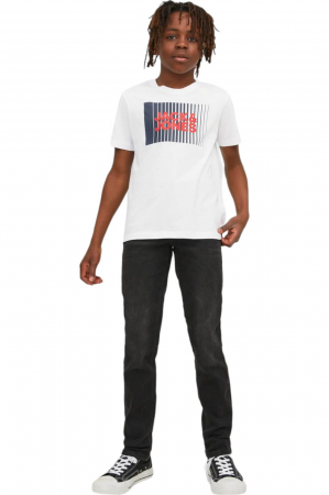 Tricou JACK &JONES Corp Logo Play JNR - 12237411-White [5]