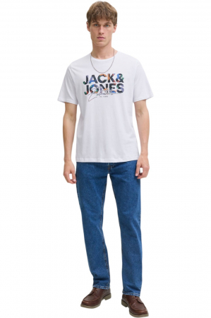 Tricou JACK &JONES Geplas Crew - 12278523-White [3]