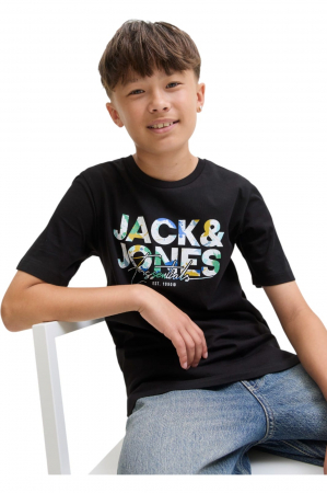 Tricou JACK &JONES Geplas Crew JNR - 12279670-Black [2]
