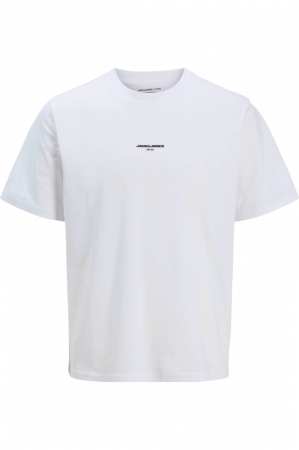 TRICOURI - Tricou JACK &JONES Lido AOP Back Print - 12276629-Bright White