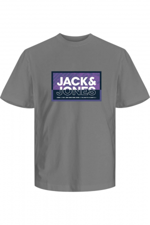 BĂRBAŢI - Tricou JACK &JONES Logan Summer Print - 12283825-Gray Flannel
