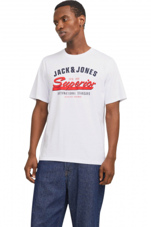 ÎMBRĂCĂMINTE - Tricou JACK &JONES Logo SS25 - 12268267-White