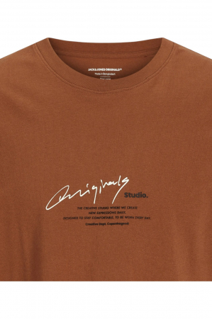 Tricou JACK &JONES Manchester Script - 12273373-Arabian Spice [1]