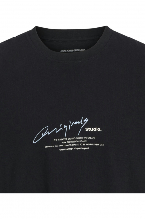 Tricou JACK &JONES Manchester Script - 12273373-Black [1]