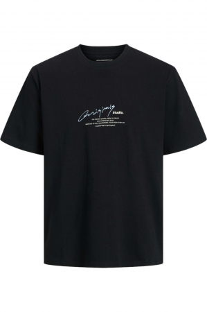 TRICOURI - Tricou JACK &JONES Manchester Script - 12273373-Black