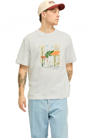 TRICOURI - Tricou JACK &JONES Manchester Sketch - 12273549-Antique White