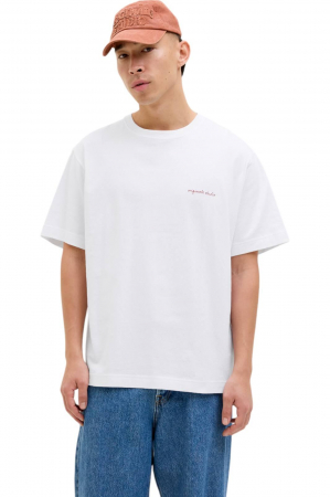 BĂRBAŢI - Tricou JACK &JONES Marrakesh Sketch - 12273388-Bright White