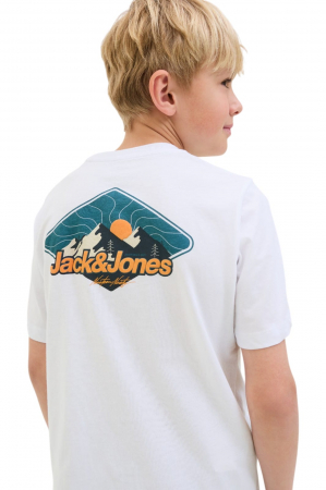 Tricou JACK &JONES Mine Crew JNR - 12279668-White [2]