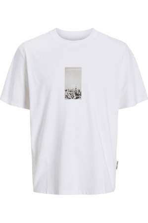 ÎMBRĂCĂMINTE - Tricou JACK &JONES Pacer Photo Branding - 12273775-Bright White