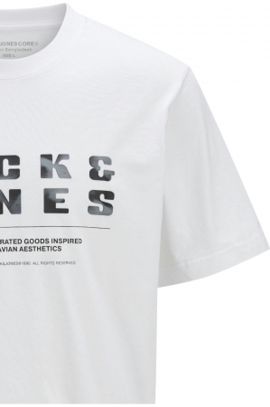 Tricou JACK &JONES Recharge Front - 12274716-Bright White [2]