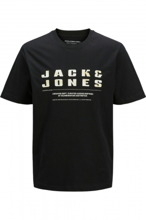 TRICOURI - Tricou JACK &JONES Recharge Front Branding JNR - 12274730-Black