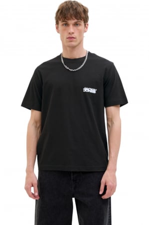 BĂRBAŢI - Tricou JACK &JONES Sago Logo Slub - 12276524-Black