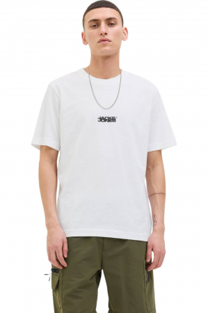 BĂRBAŢI - Tricou JACK &JONES Sago Logo Slub - 12276524-Bright White
