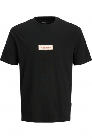 ÎMBRĂCĂMINTE - Tricou JACK &JONES Split Fakestitch Branding - 12273182-Black