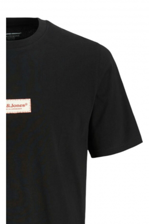 Tricou JACK &JONES Split Fakestitch Branding - 12273182-Black [2]