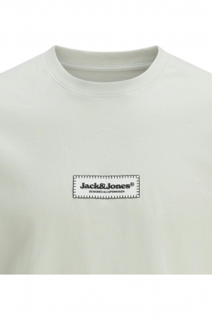 Tricou JACK &JONES Split Fakestitch Branding - 12273182-Celadon Tint [1]