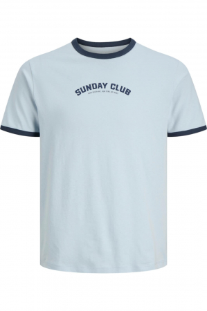 ÎMBRĂCĂMINTE - Tricou JACK &JONES Sunday Club SS25 - 12291076-Subdued Blue