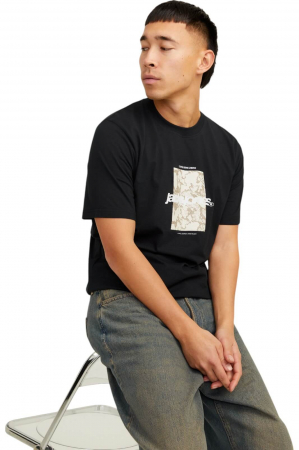 Tricou JACK &JONES Tarmac Camo Front - 12273239-Black [2]