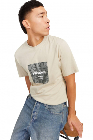 Tricou JACK &JONES Tarmac Camo Front - 12273239-Pure Cashmere [2]
