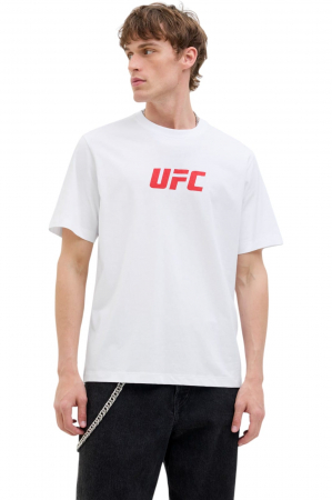 TRICOURI - Tricou JACK &JONES UFC CN - 12290261-Bright White