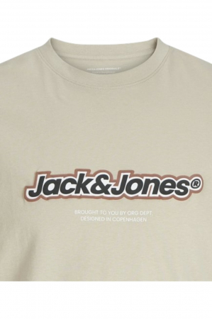 Tricou JACK &JONES Vesterbro Newton Brand - 12265740-Humus [1]